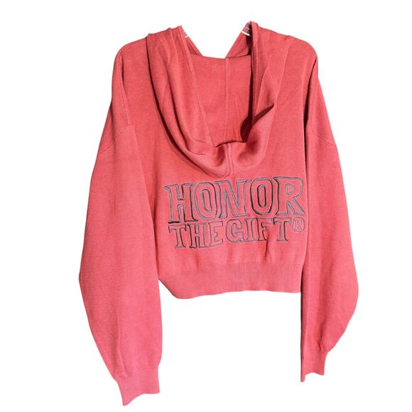 NWT Honor the Gift Cotton Blend Dark Salmon-ish/Orangish Sweatshirt Size Medium - Picture 8 of 8